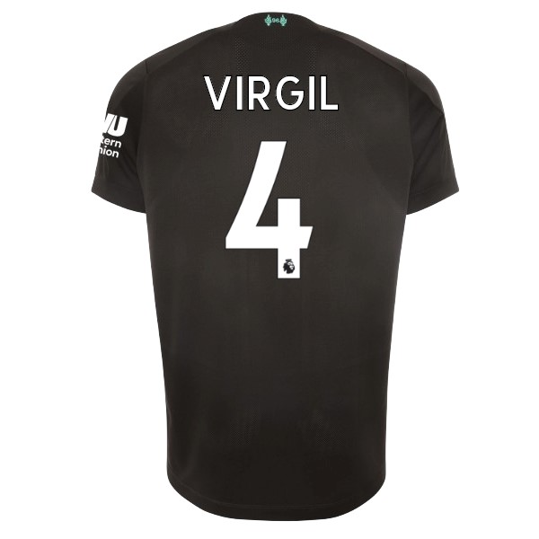 Camiseta Liverpool NO.4 Virgil Replica Tercera Ropa 2019/20 Negro